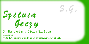 szilvia geczy business card